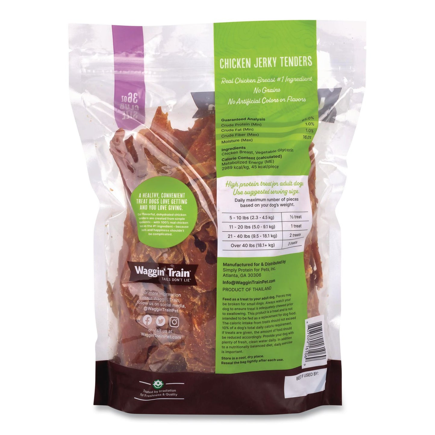 Waggin Train® Chicken Jerky Tenders, Chicken, 36 oz Bag (GRR22002664)