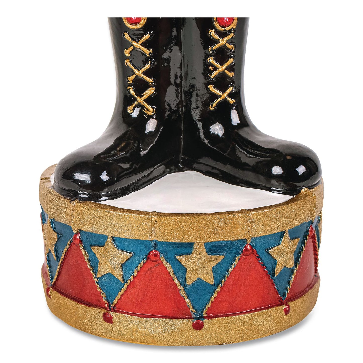 National Tree Company® Nutcracker Christmas Decor, AC Powered, Blue/Green/Red/Yellow LED Lights, 10" x 11.37" x 36.5", Red (NTTBG18492AR1)