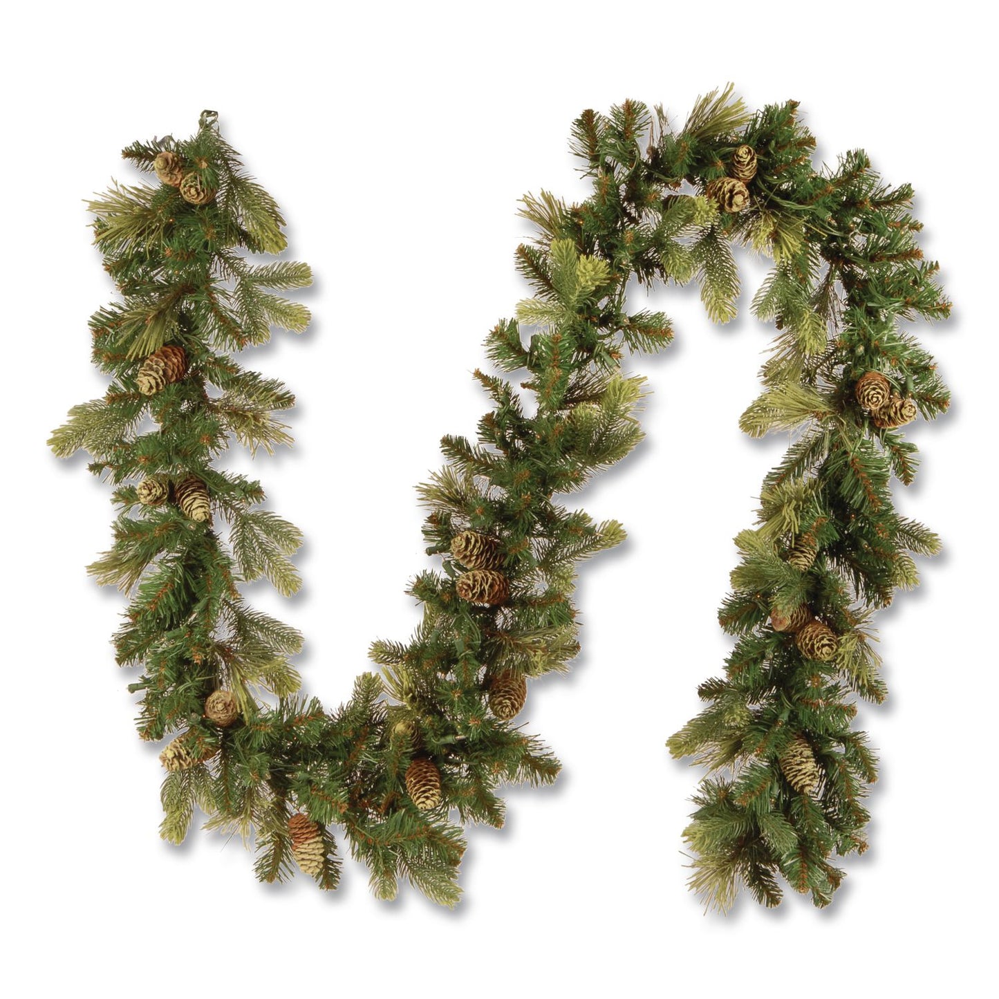 National Tree Company® Pre-Lit Carolina Pine Garland, AC Powered, Clear Incandescent Lights, 108" Long, Green (NTTCAP33069A1)