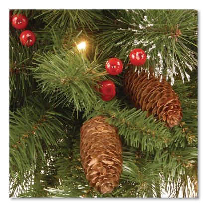 National Tree Company® Pre-Lit Crestwood Spruce Wreath, AC Powered, Clear Incandescent Lights, 36" Diameter x 5"h, Green (NTTCW730636W1)
