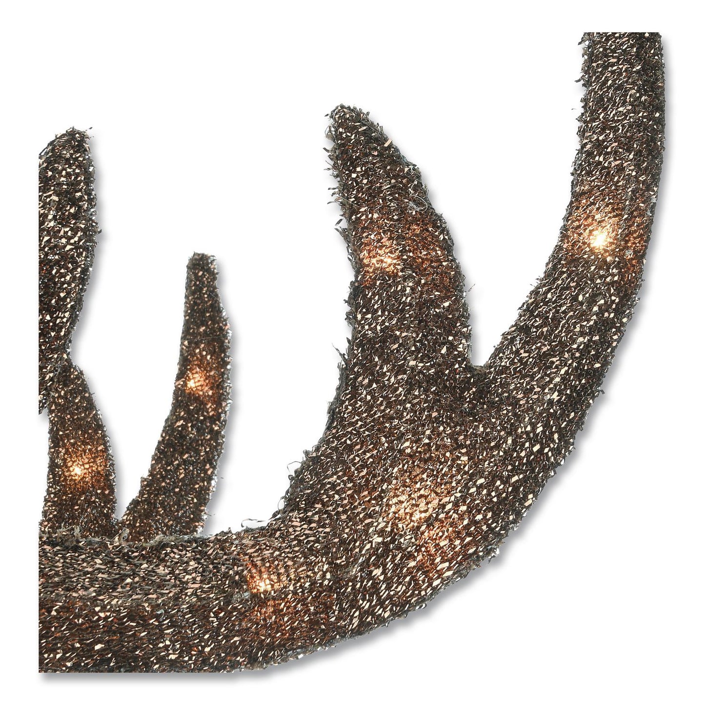National Tree Company® Champagne Glitter Deer Family, AC Powered, Warm White LED Lights, 27" x 8.5" x 60", Champagne (NTTDF370001U)