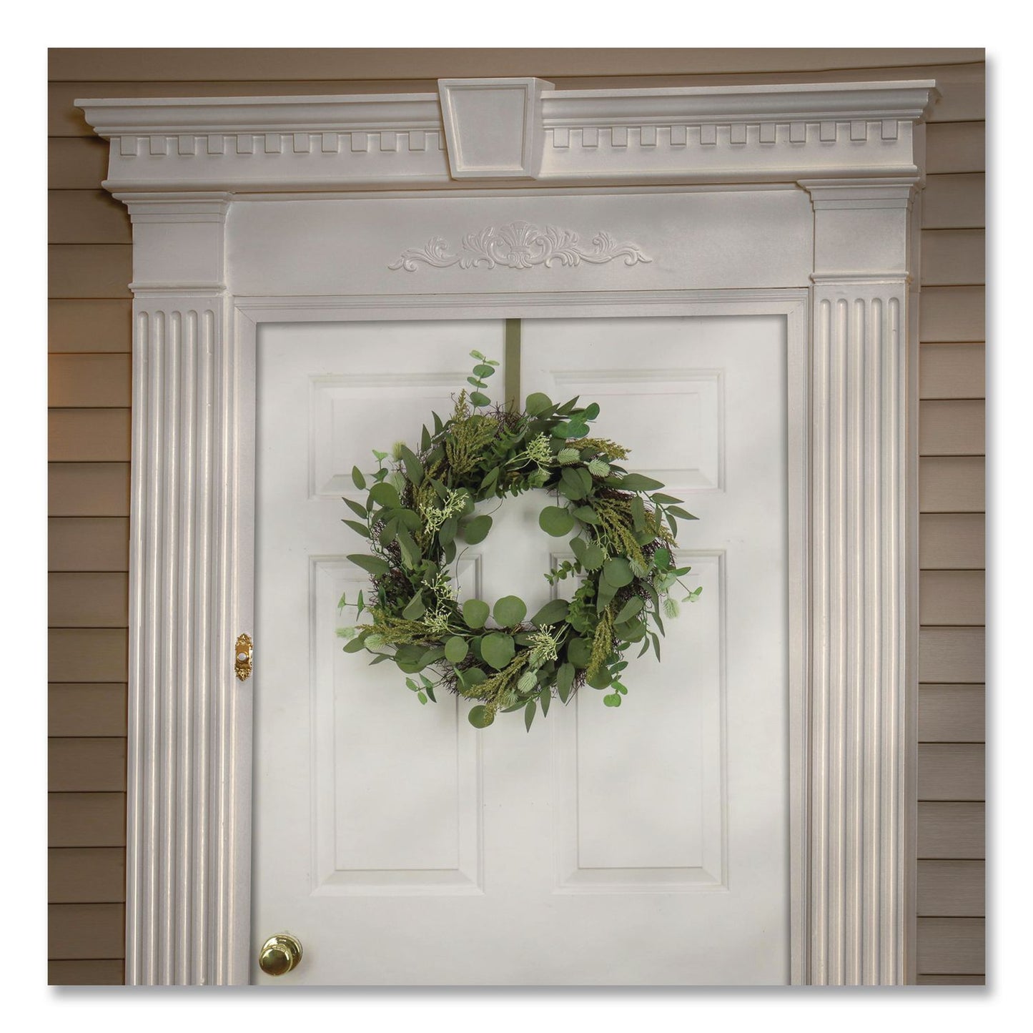 National Tree Company® Eucalyptus and Baby's Breath Spring Wreath, 22" Diameter x 5" h, Green (NTTDL8765F22213)