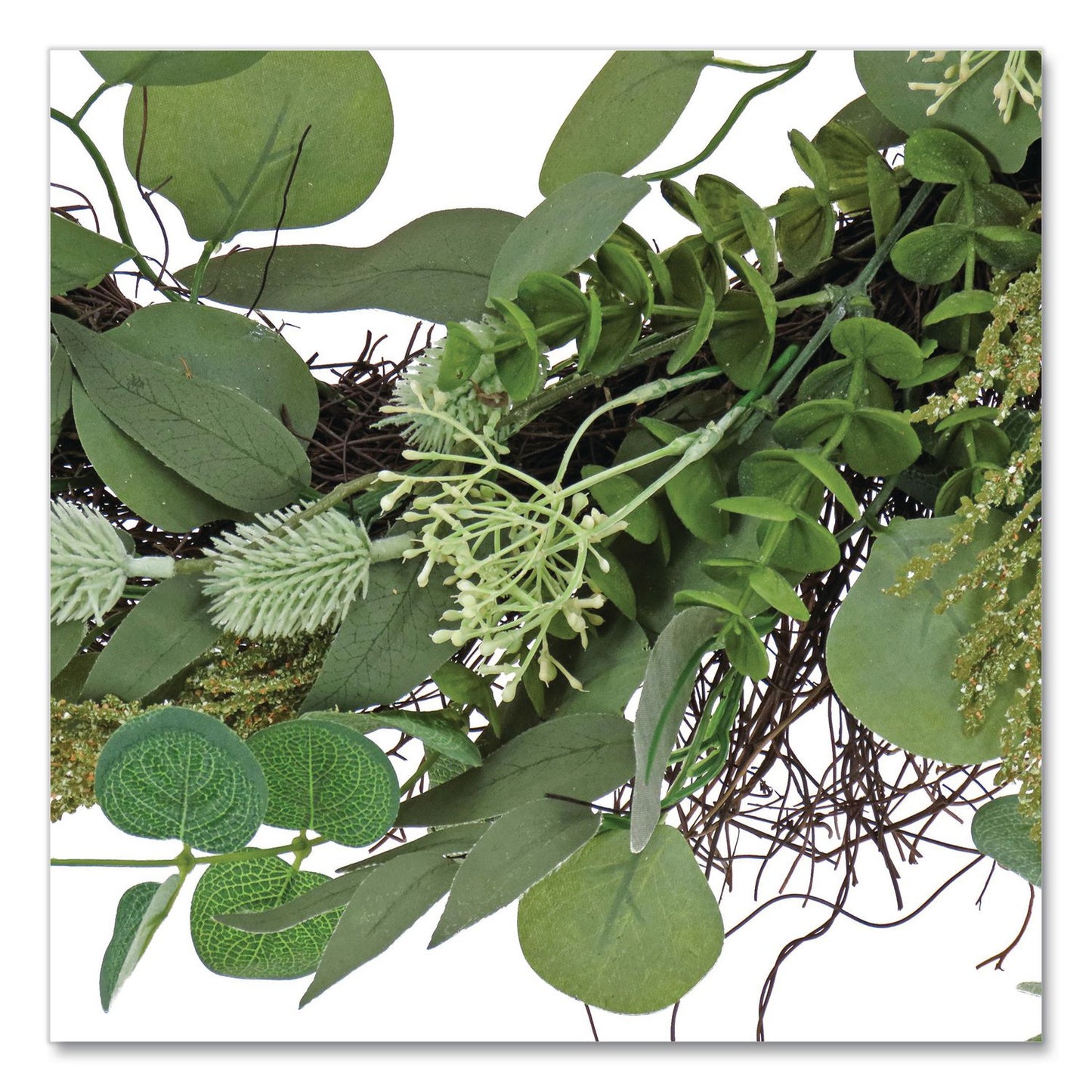 National Tree Company® Eucalyptus and Baby's Breath Spring Wreath, 22" Diameter x 5" h, Green (NTTDL8765F22213)