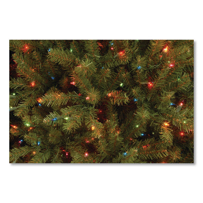 National Tree Company® Pre-Lit Dunhill Fir Tree, 59" x 59" x 90", Green Tree, Green Tree Stand (NTTDUH75RLO)