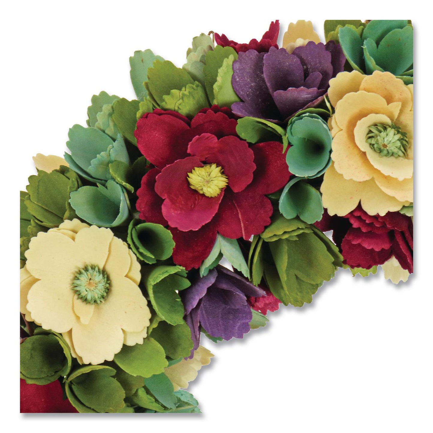 National Tree Company® Red and Cream Floral Wreath, 18" x 18" x 3.93", Red (NTTEG79B0027181)