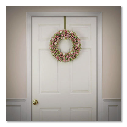 National Tree Company® Spring Pink Floral Wreath, 18" x 18" x 3.93", Pink (NTTEG79C0055181)