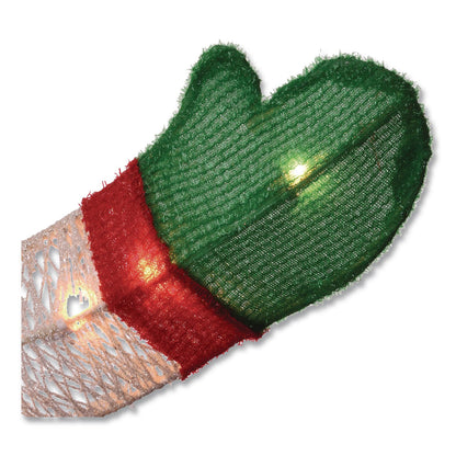 National Tree Company® Snowman Decoration, AC Powered, Cool White LED Lights, 13.5" x 27.5" x 48", White (NTTDF070114C)