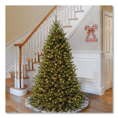 National Tree Company® Pre-Lit Kingswood Fir Tree, 55" x 55" x 90", Green Tree, Green Tree Stand (NTTKW7D5375)