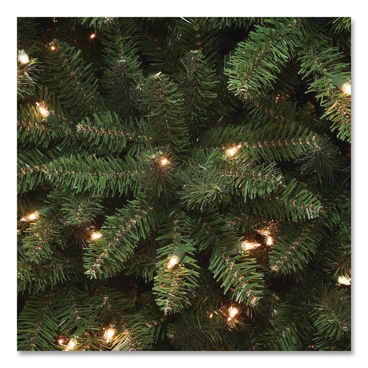 National Tree Company® Pre-Lit Kingswood Fir Pencil Slim Tree, 37" x 37" x 120", Green Tree, Green Tree Stand (NTTKW7300100)