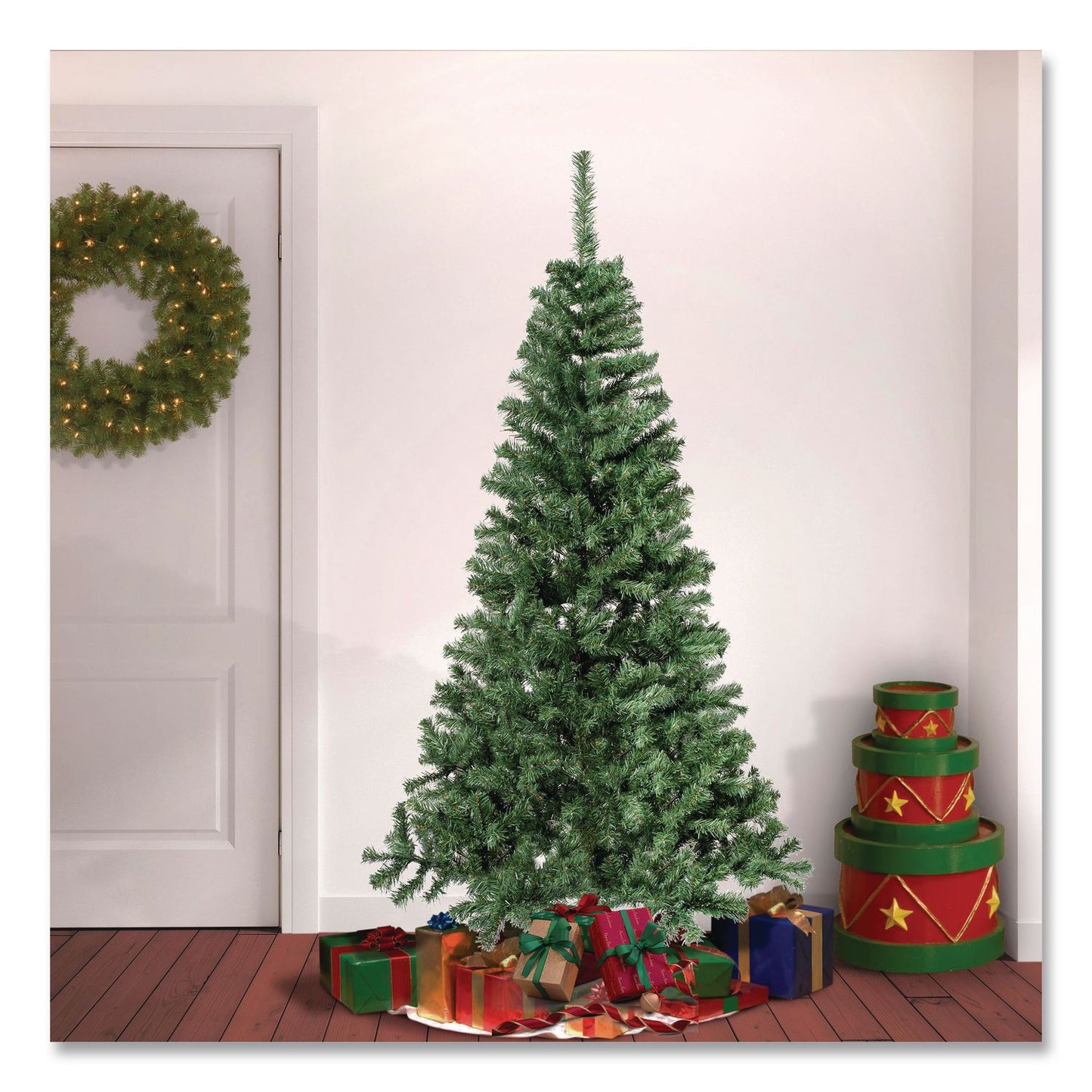 National Tree Company® Linden Spruce Tree, 37" x 37" x 72", Green Tree, Green Tree Stand (NTTLIN850060)