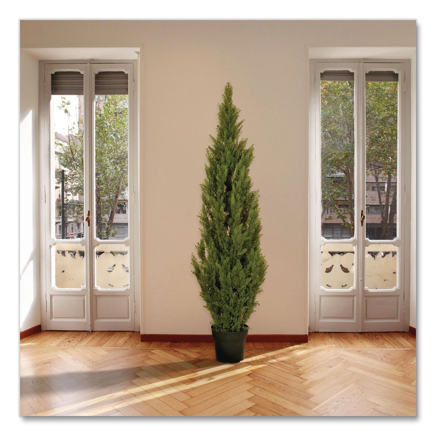 National Tree Company® Artificial Arborvitae, 13" x 13" x 60", Green Tree, Green Pot (NTTLMC4700601)