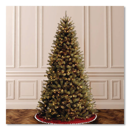 National Tree Company® Pre-Lit North Valley Spruce Tree, 39" x 39" x 72", Green Tree, Green Tree Stand (NTTNRV730060)