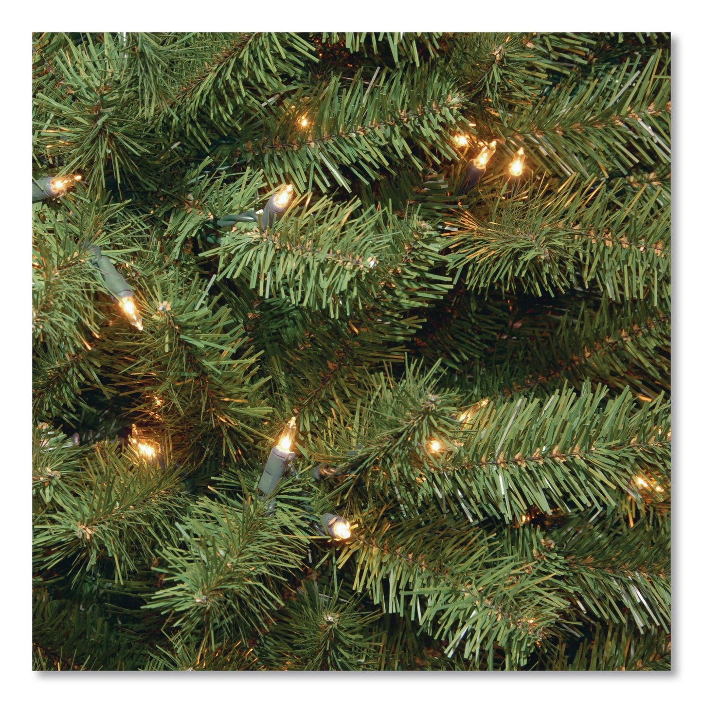 National Tree Company® Pre-Lit North Valley Spruce Tree, 39" x 39" x 72", Green Tree, Green Tree Stand (NTTNRV730060)