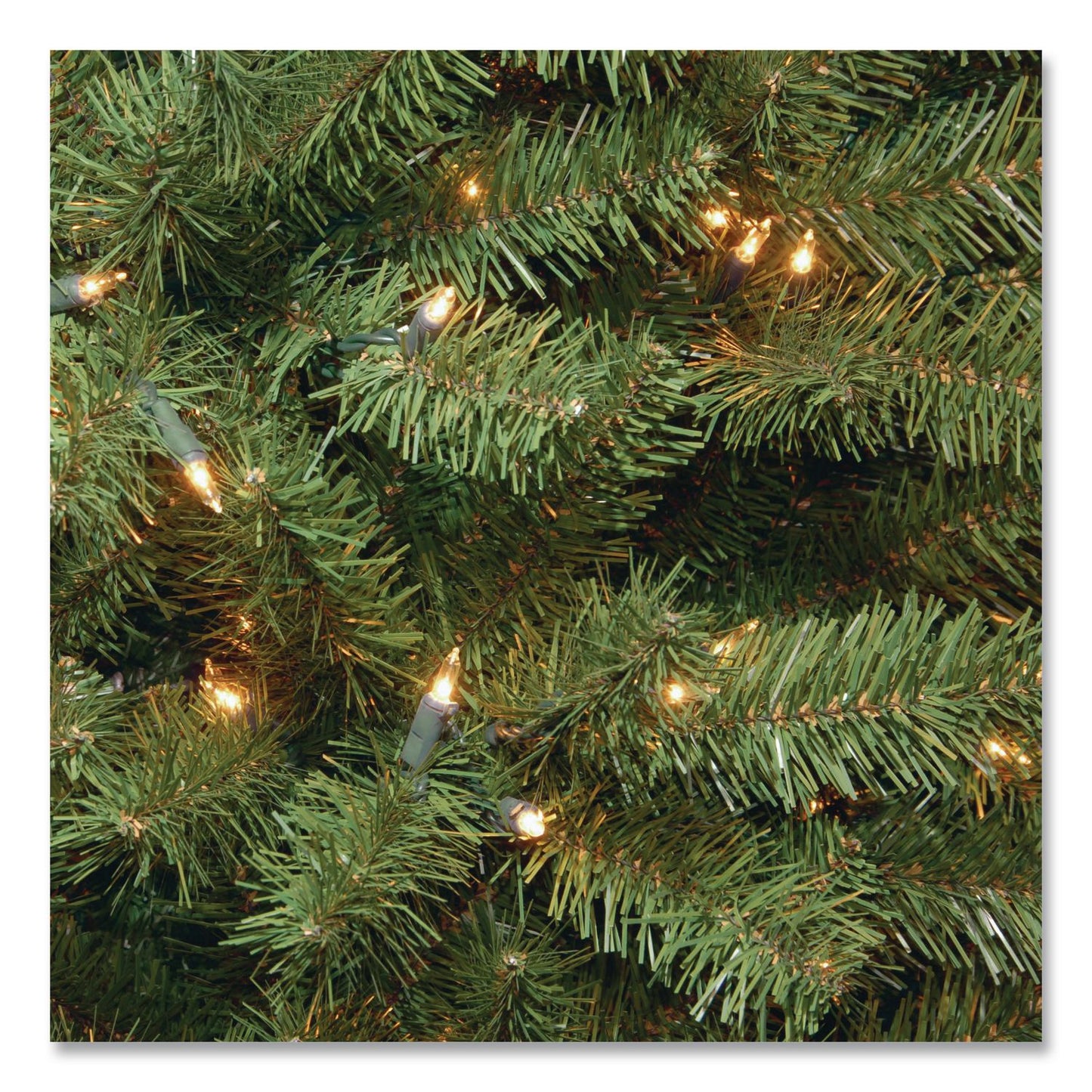 National Tree Company® Pre-Lit North Valley Spruce Tree, Clear Lights, 42" x 42" x 78", Green Tree, Green Tree Stand (NTTNRV730065)