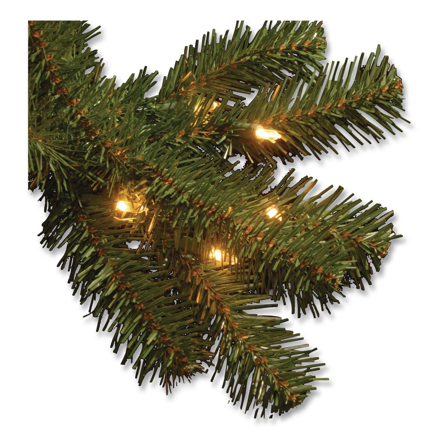 National Tree Company® Pre-Lit North Valley Spruce Tree, Clear Lights, 42" x 42" x 78", Green Tree, Green Tree Stand (NTTNRV730065)