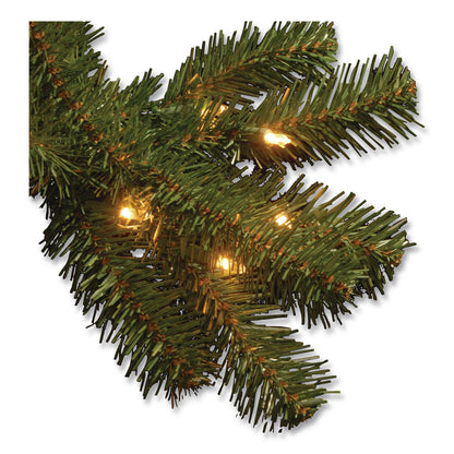 National Tree Company® Pre-Lit North Valley Spruce Tree, Clear Lights, 42" x 42" x 78", Green Tree, Green Tree Stand (NTTNRV730065)