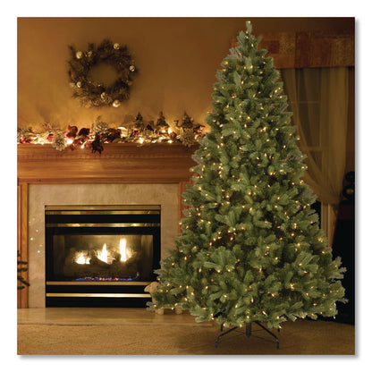 National Tree Company® Pre-Lit Downswept Douglas Fir Tree, 59" x 59" x 90", Green Tree, Green Tree Stand (NTTPEDD131275)