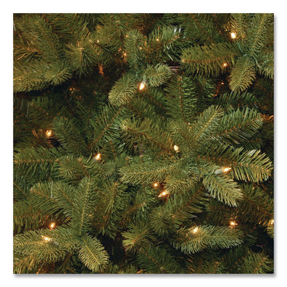National Tree Company® Pre-Lit Downswept Douglas Fir Tree, 59" x 59" x 90", Green Tree, Green Tree Stand (NTTPEDD131275)
