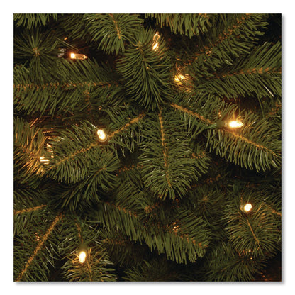 National Tree Company® Pre-Lit Downswept Douglas Fir Pencil Slim Tree, 35" x 35" x 108", Green Tree, Green Tree Stand (NTTPEDD439290)