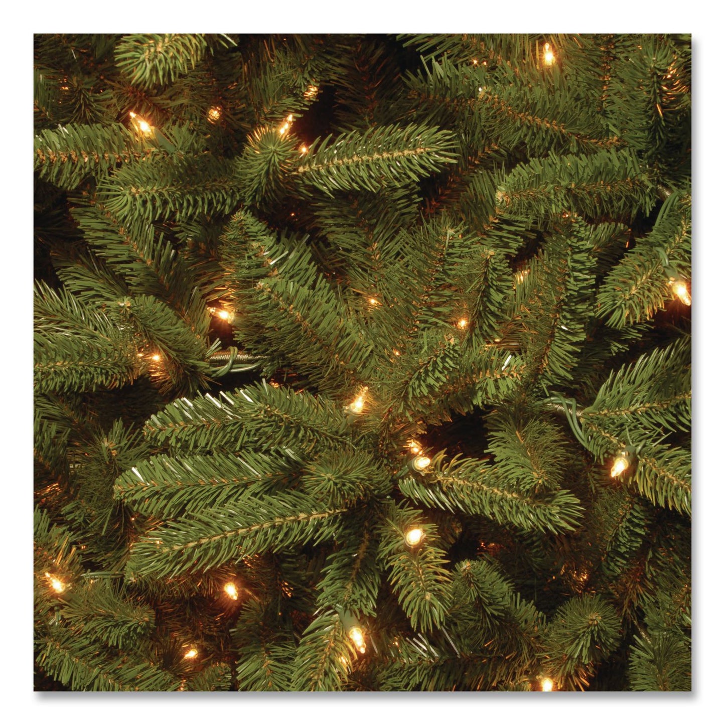 National Tree Company® Pre-Lit Grande Fir Medium Tree, 50" x 50" x 90", Green Tree, Green Tree Stand (NTTPEGF430775)