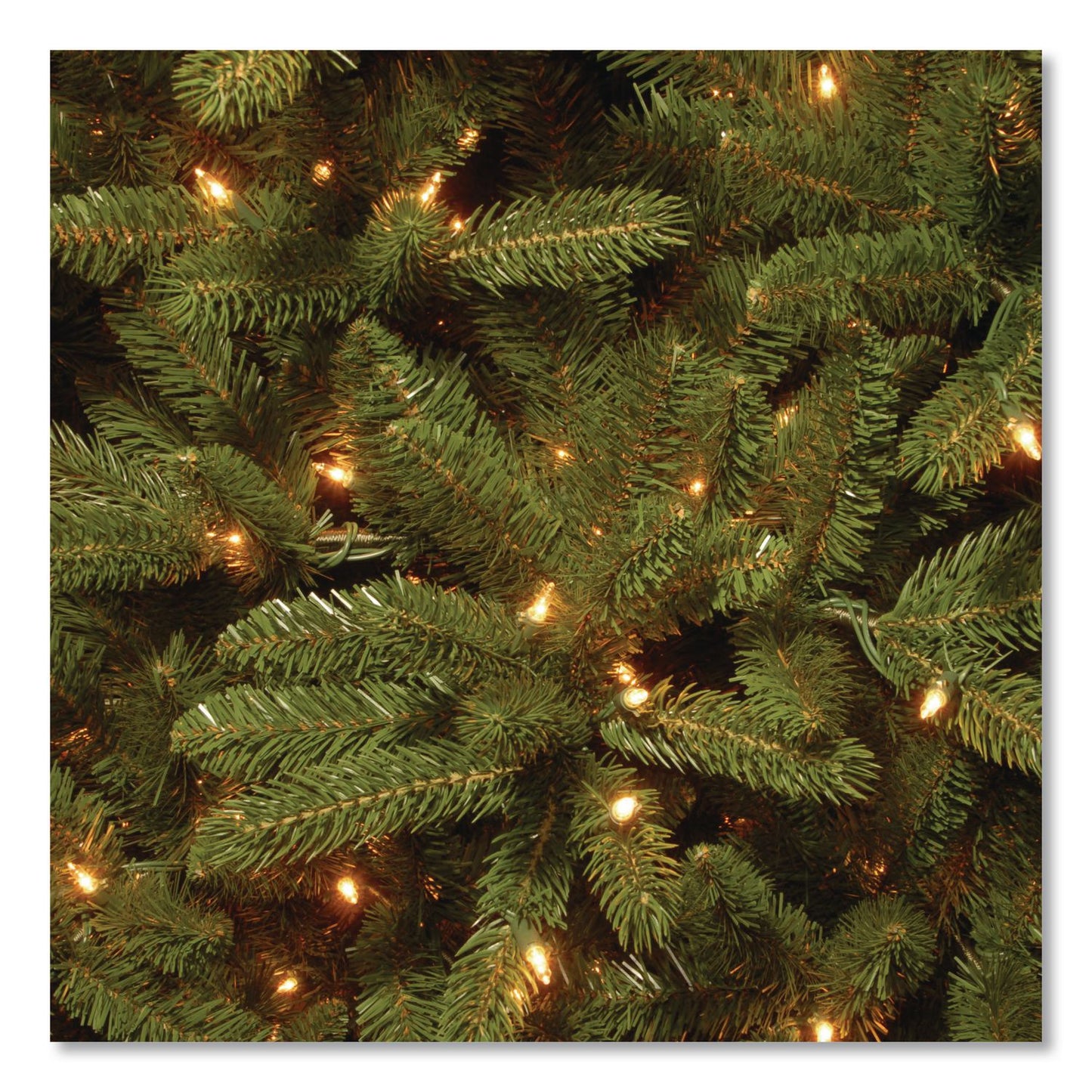 National Tree Company® Pre-Lit Grande Fir Pencil Slim Tree, 30" x 30" x 78", Green Tree, Green Tree Stand (NTTPEGF433465)