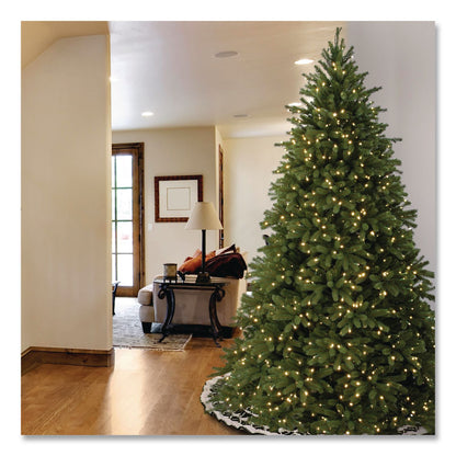 National Tree Company® Pre-Lit Grande Fir Pencil Slim Tree, 78" x 78" x 108", Green Tree, Green Tree Stand (NTTPEJF130090)