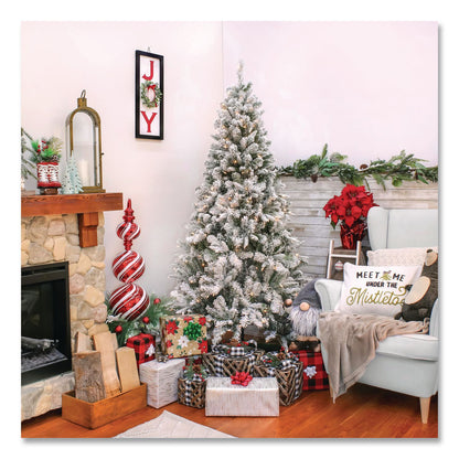 National Tree Company® Pre-Lit Snowy Mixed Pine Tree, 44" x 44" x 78", Green Tree, Green Tree Stand (NTTPEMX230265F)