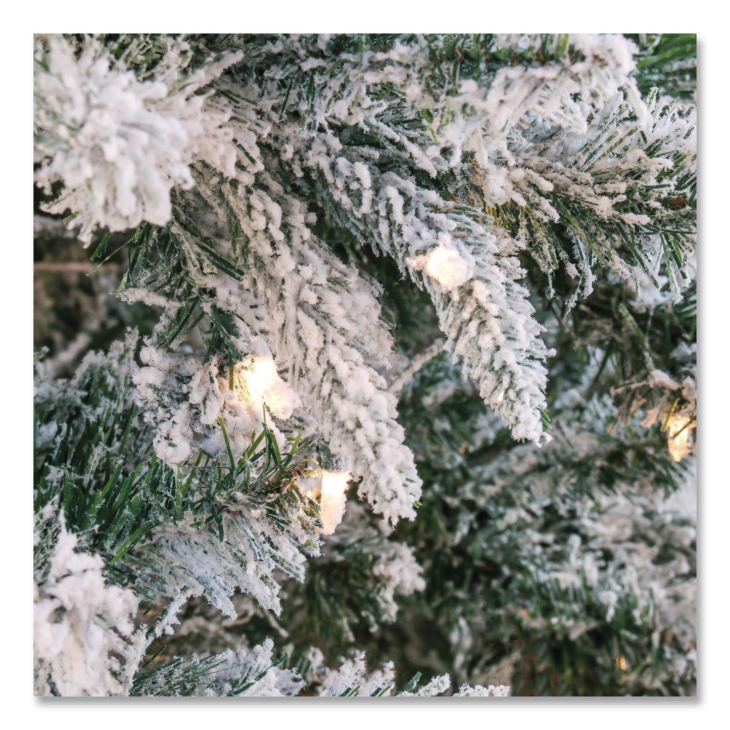 National Tree Company® Pre-Lit Snowy Mixed Pine Tree, 44" x 44" x 78", Green Tree, Green Tree Stand (NTTPEMX230265F)