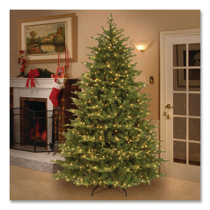 National Tree Company® Pre-Lit Nordic Spruce Medium Tree, 69" x 69" x 108", Green Tree, Green Tree Stand (NTTPENS130790)