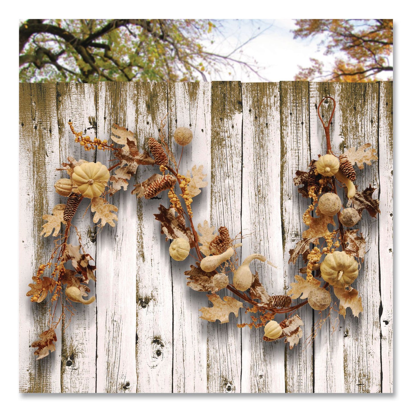 National Tree Company® Fall Garland, 72" Long, White (NTTRAHVG060669A)