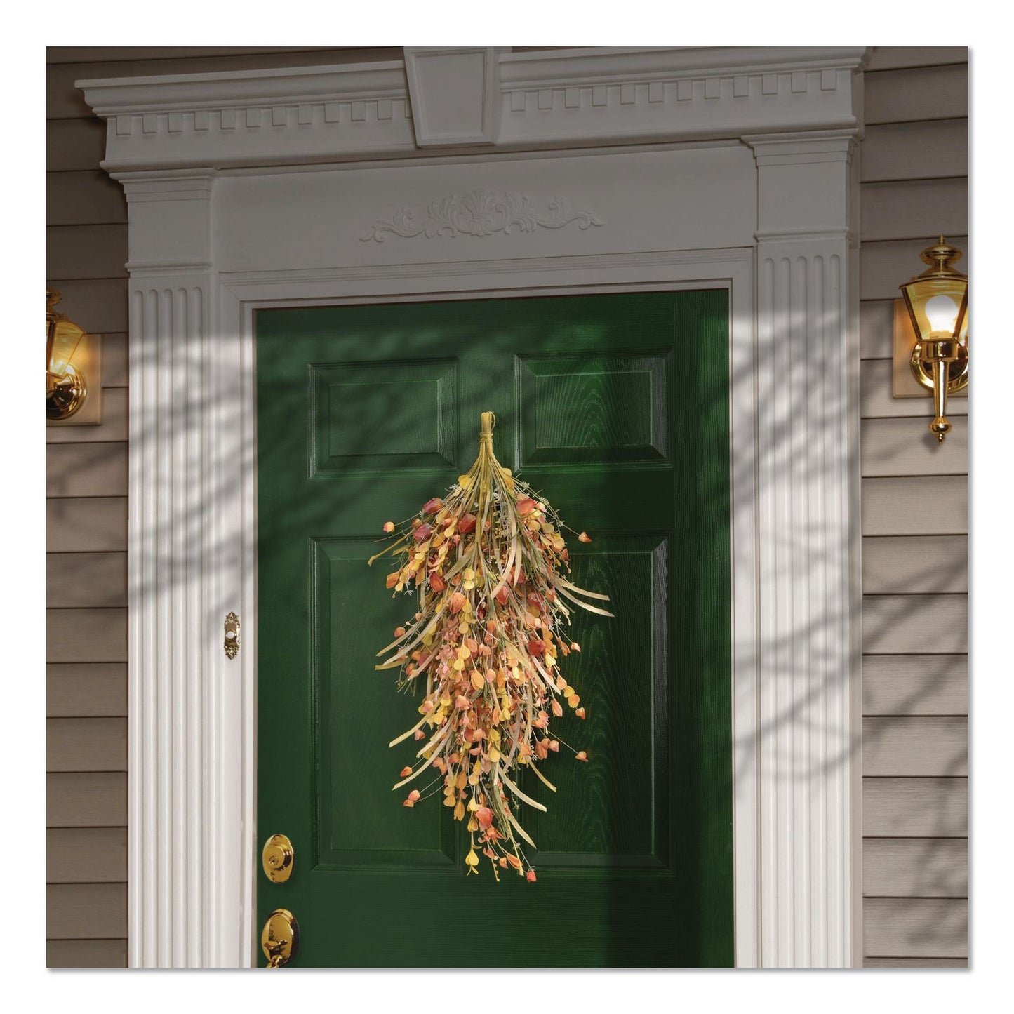 National Tree Company® Fall Teardrop Decoration, 16" x 30" x 2", Orange (NTTRAHVT170375N)