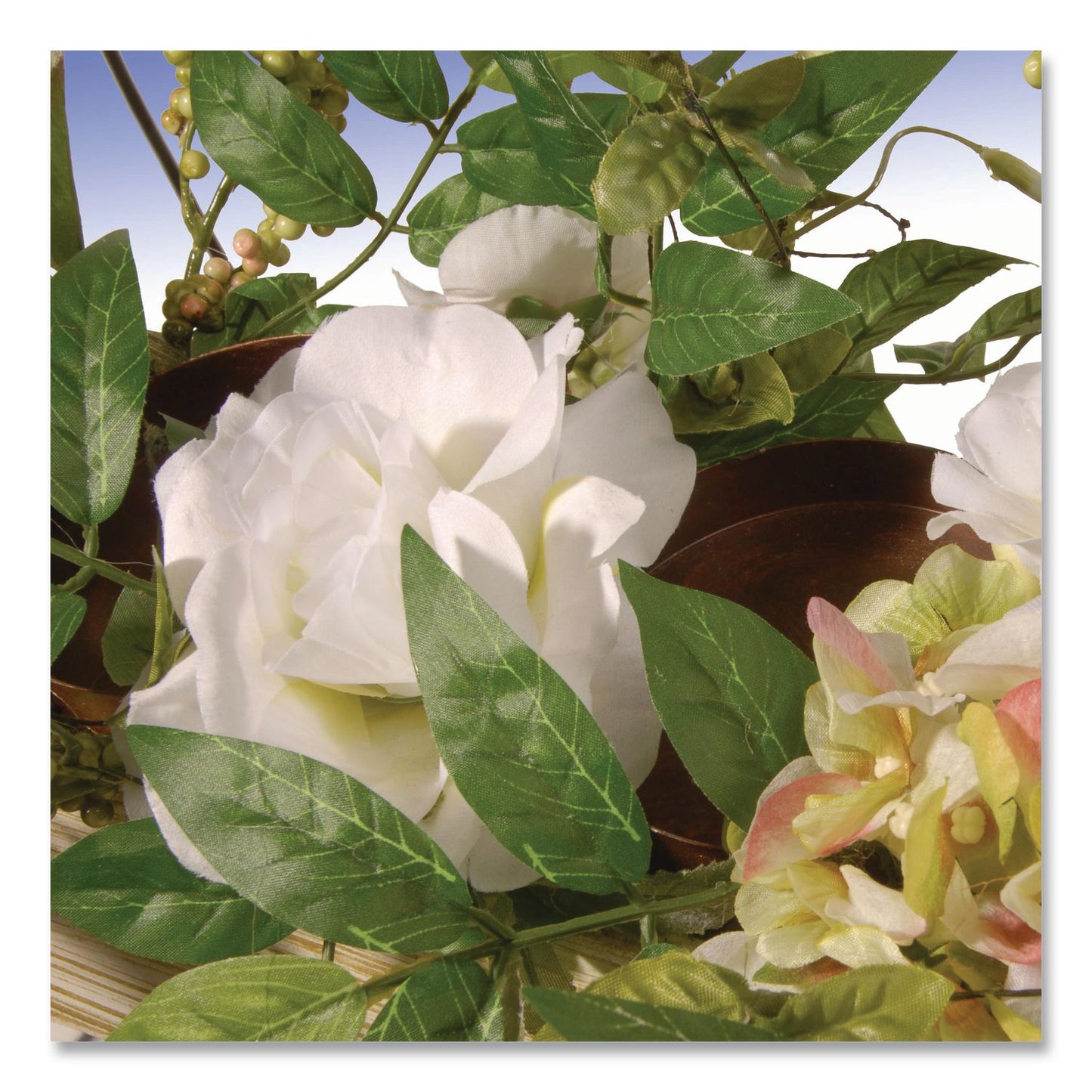 National Tree Company® Spring Candleholder Table Decoration, 9" x 22" x 9", Cream (NTTRASBE030146B)