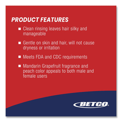 Betco® Lotion Hand, Hair and Body Shampoo, Mandarin Grapefruit Scent, 2 L Bottle, 6/Carton (BET7736200)