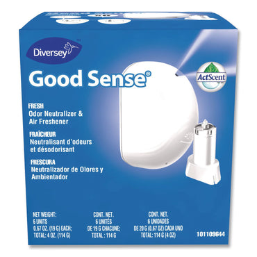 Diversey™ Good Sense Automatic Spray System, Fresh Scent, Yellow, 0.67 oz Cartridge, 12/Carton (DVO101109644)