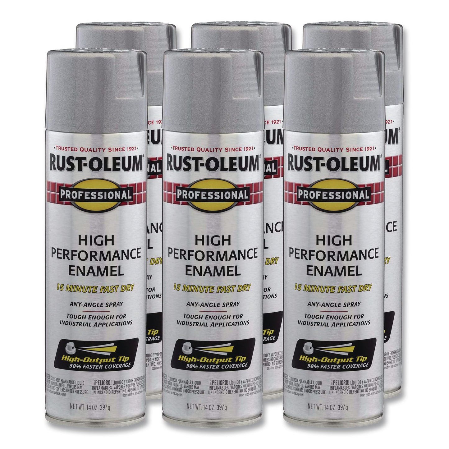 Rust-Oleum® Professional Spray Paint, Metallic Aluminum, 14 oz Aerosol Can, 6/Carton (RST7515838CT)