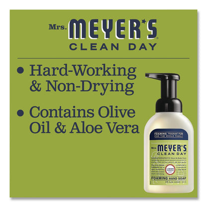 Mrs. Meyer's® Clean Day Foaming Hand Soap, Lemon Scent, 10 oz, 4/Carton (SJN383417)