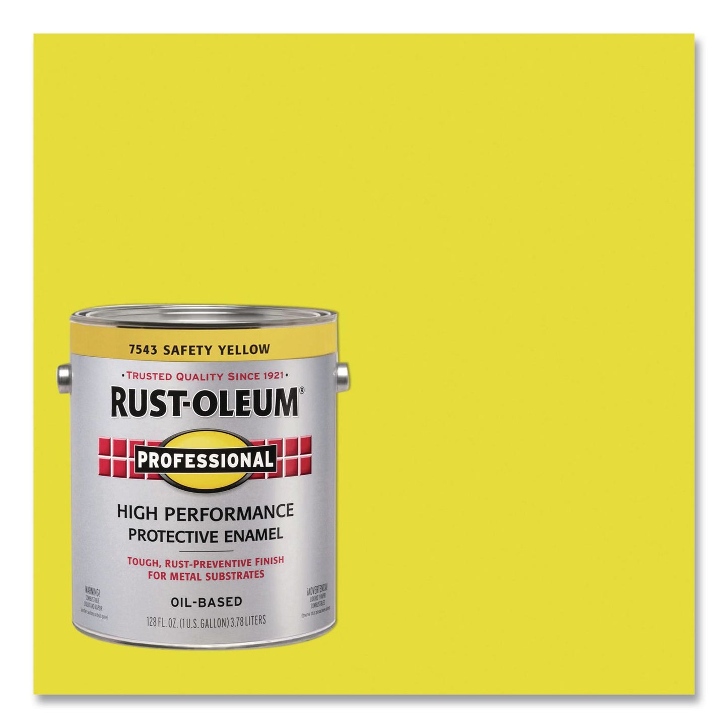 Rust-Oleum® High Performance Protective Enamel Paint, Gloss Safety Yellow, 1 gal Bucket/Pail, 2/Carton (RST7543402)