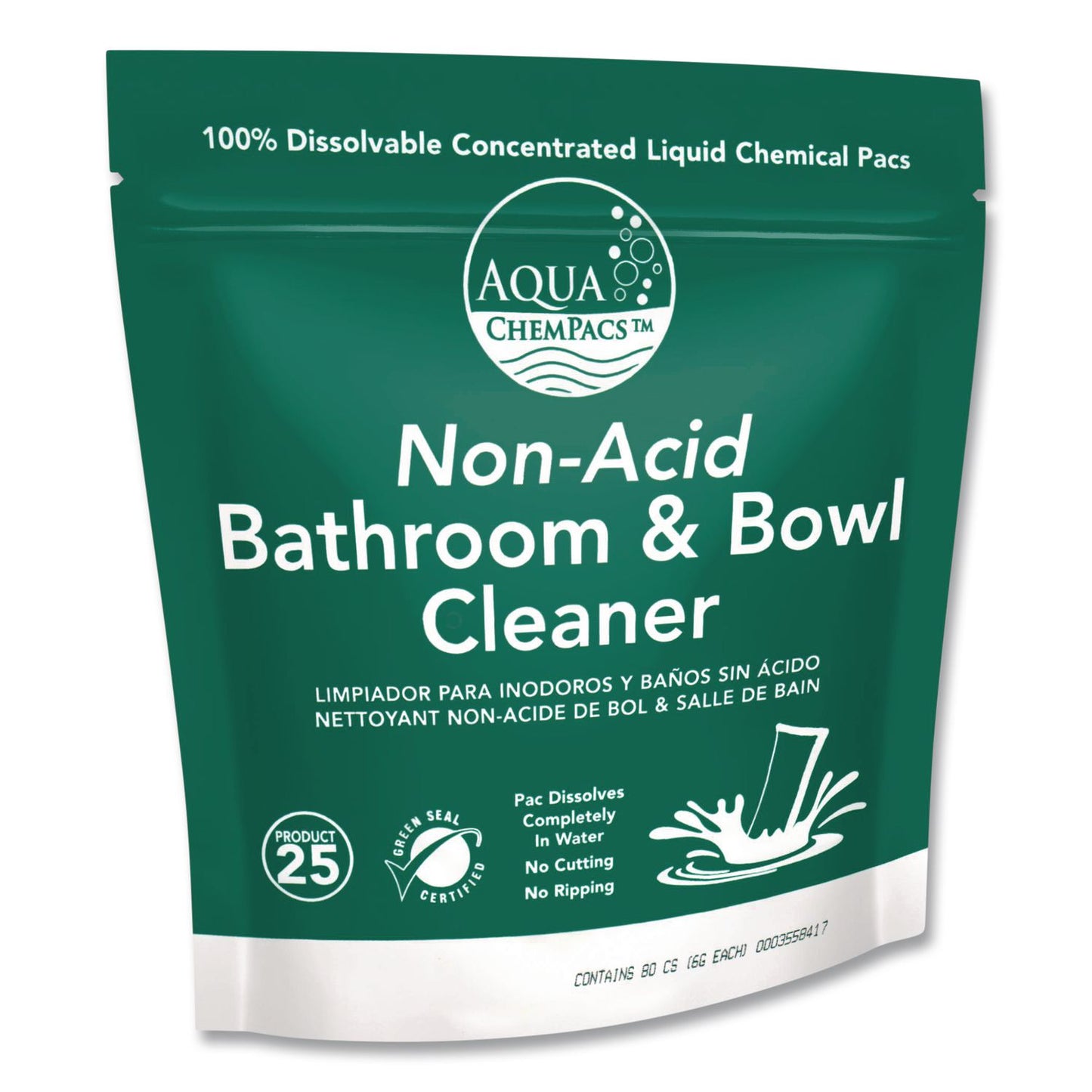 Diversey™ Non-Acid Bathroom and Bowl Cleaner, Lavender Scent, 6 g Packet, 80 Packets/Bag, 4 Bags/Carton (DVO9320972)