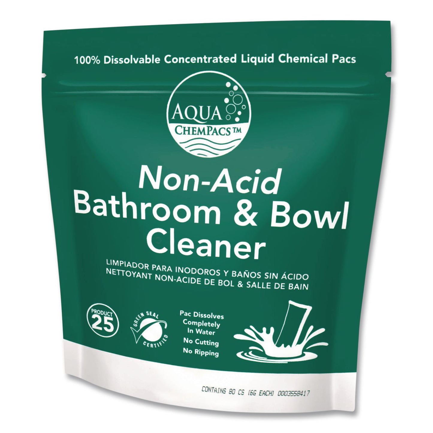 Diversey™ Non-Acid Bathroom and Bowl Cleaner, Lavender Scent, 6 g Packet, 80 Packets/Bag, 4 Bags/Carton (DVO9320972)