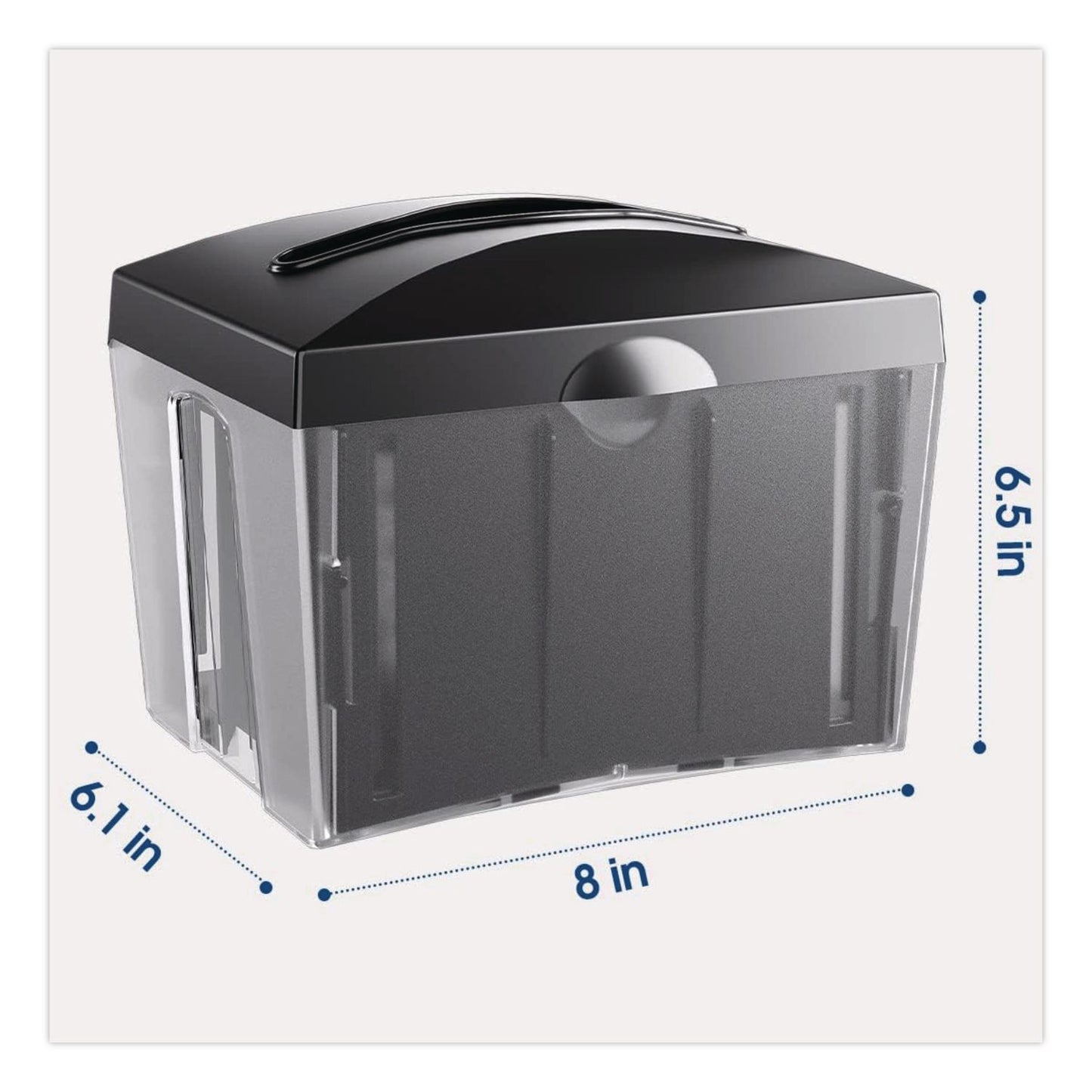 Morcon Tissue Valay Table Top Napkin Dispenser, 6 x 6.5 x 8, Black (MORNT222)