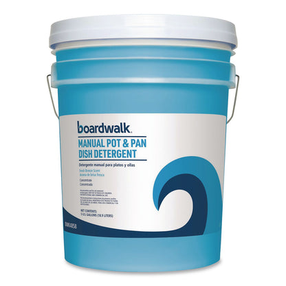 Boardwalk® Manual Pot and Pan Dish Detergent, Fresh Breeze Scent, 5 gal Pail (BWK4858)
