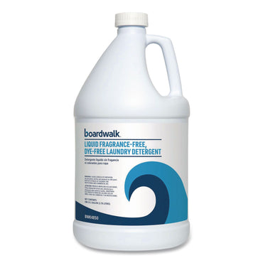 Boardwalk® Liquid Fragrance-Free, Dye-Free Laundry Detergent, Unscented, 1 gal Bottle, 4/Carton (BWK4850)