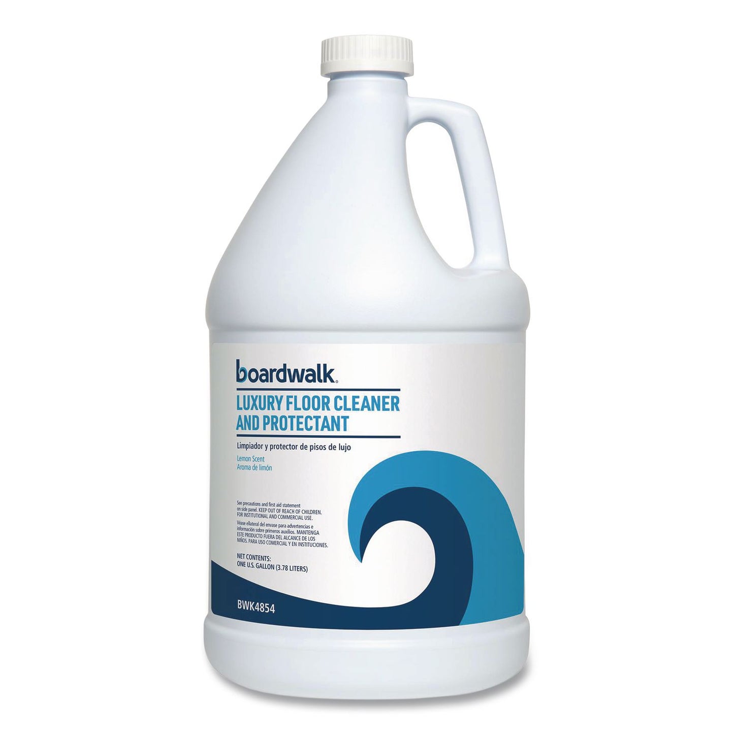 Boardwalk® Luxury Floor Cleaner and Protectant, Lemon Scent, 1 gal Bottle, 4/Carton (BWK4854)