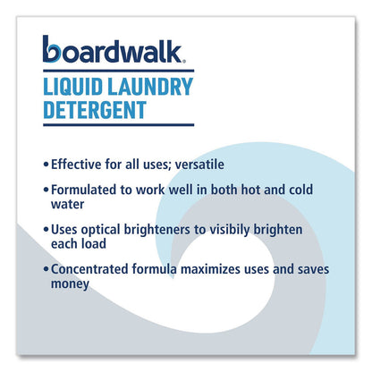 Boardwalk® Liquid Laundry Detergent, Fresh and Clean Scent, 1 gal Bottle, 4/Carton (BWK4851)