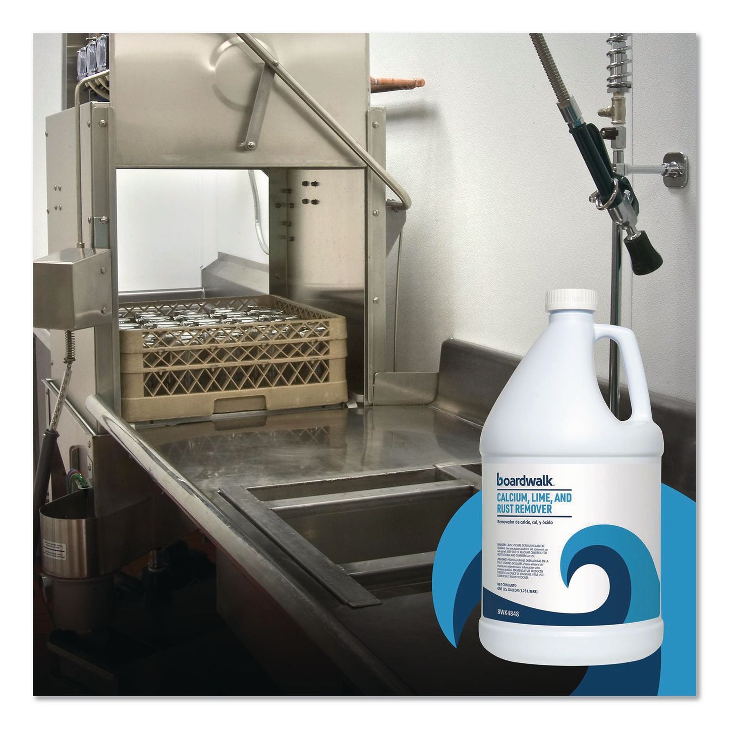 Boardwalk® Calcium, Lime and Rust Remover, 1 gal Bottle, 4/Carton (BWK4848)