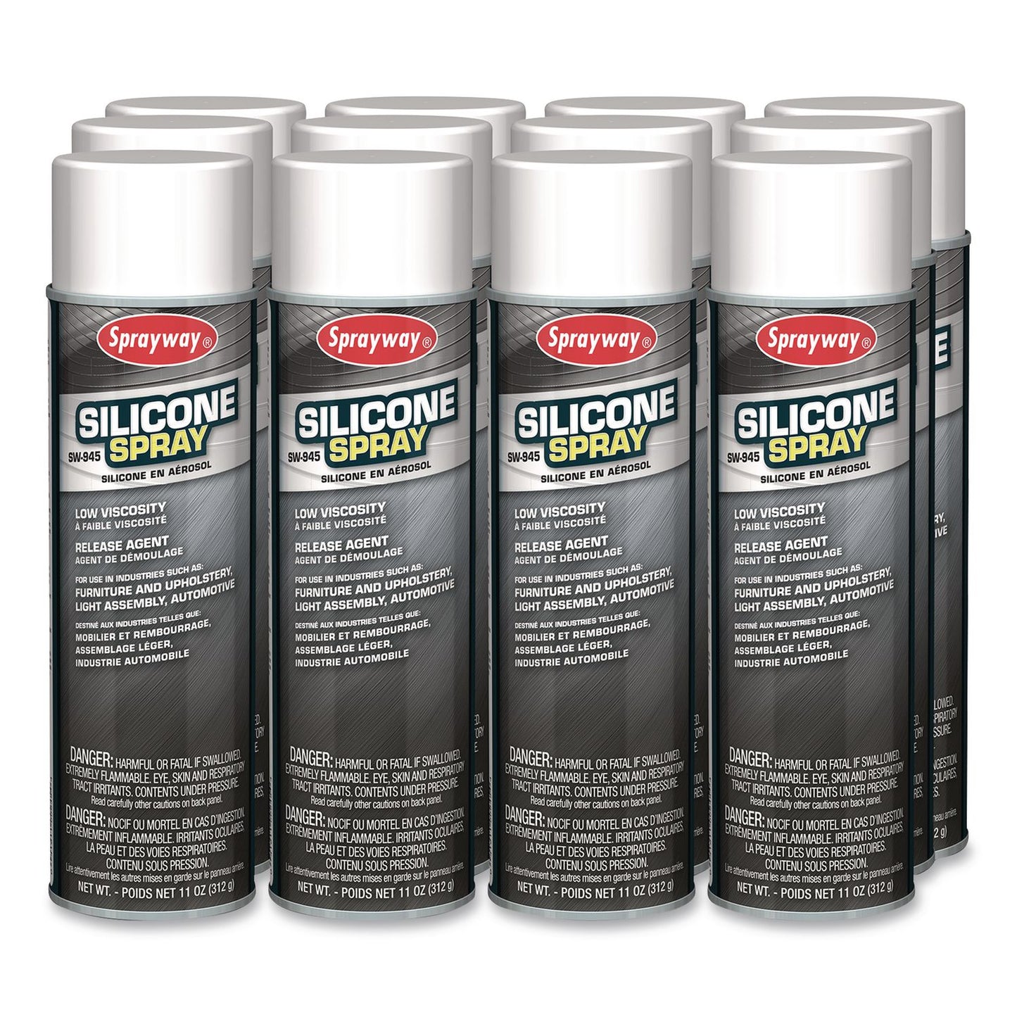Sprayway® Silicone Spray, 20 oz Can, 12/Carton (CGCSW945)