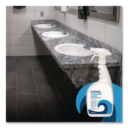 Boardwalk® Tile and Grout Cleaner, Minted Evergreen Scent, 32 oz Bottle, 12/Carton (BWK4846)