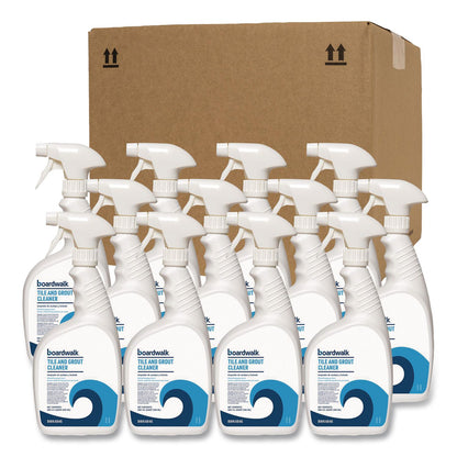 Boardwalk® Tile and Grout Cleaner, Minted Evergreen Scent, 32 oz Bottle, 12/Carton (BWK4846)