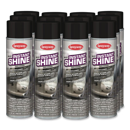 Sprayway® Instant Shine Silicone Spray, 12 oz Aerosol Can, 12/Carton (CGCSW936)