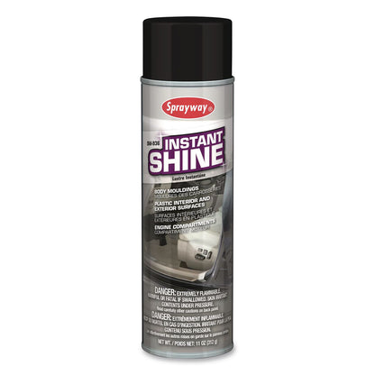 Sprayway® Instant Shine Silicone Spray, 12 oz Aerosol Can, 12/Carton (CGCSW936)